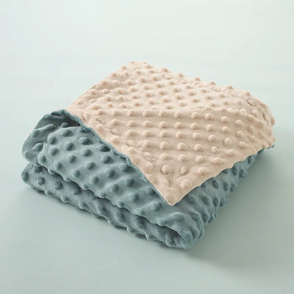 couverture-bébé-polaire-chaude-bleu