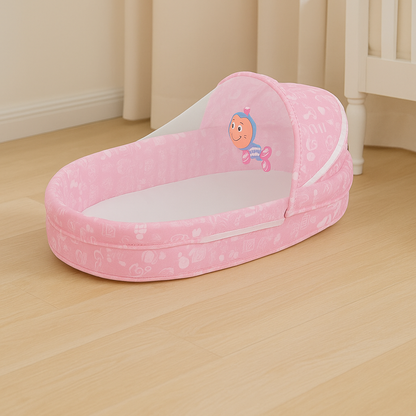 lit-de-voyage-bebe-multifonctionnel-rose